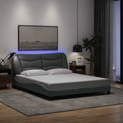 Giroletto con LED senza Materasso-Struttura Letto Hvar 160x200 cm Tessuto 673815