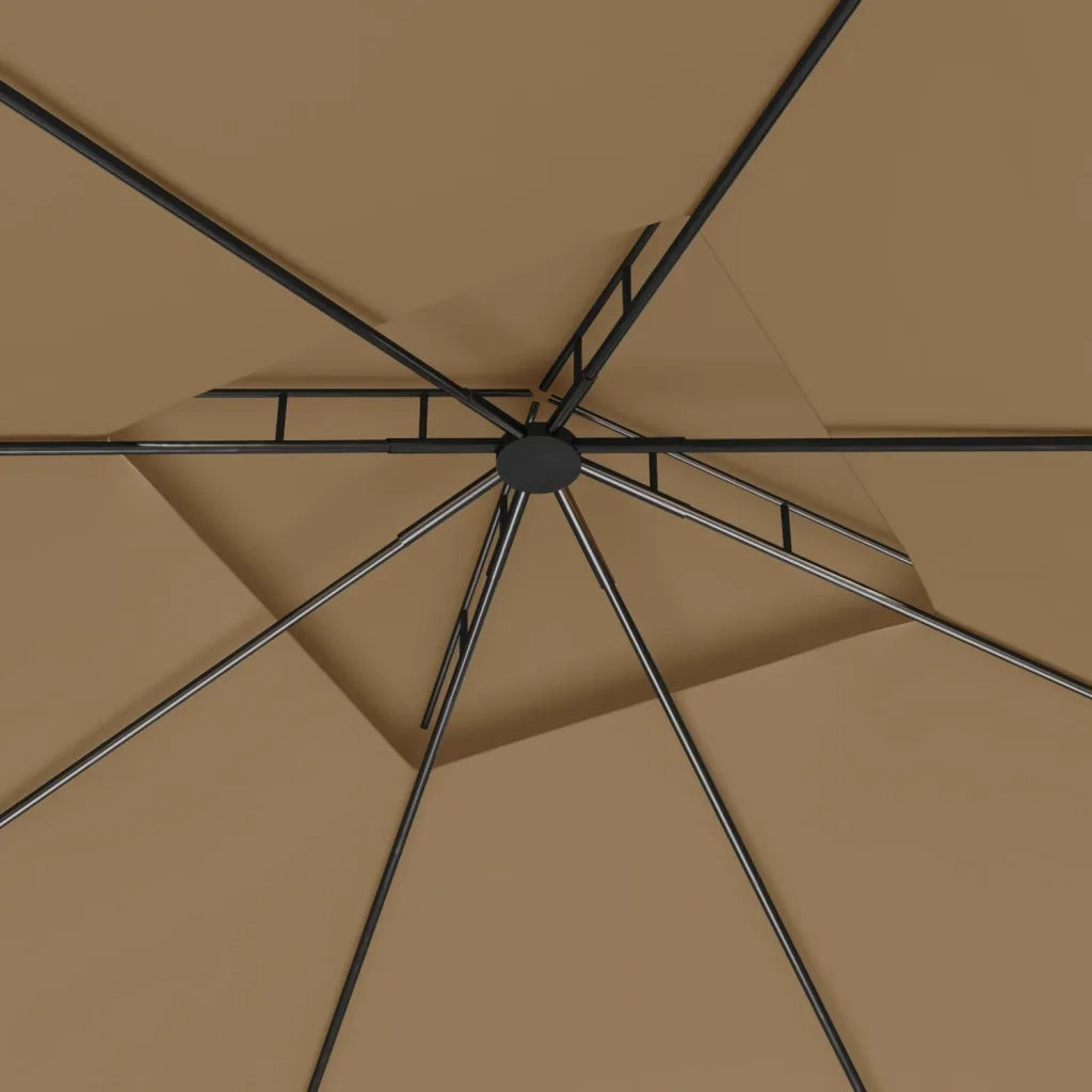 Gazebo 3x3x2,7 m Grigio Talpa 160 g/mÂ²