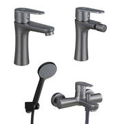 Set miscelatori lavabo bidet vasca nichel nero satinato serie  Lizzy