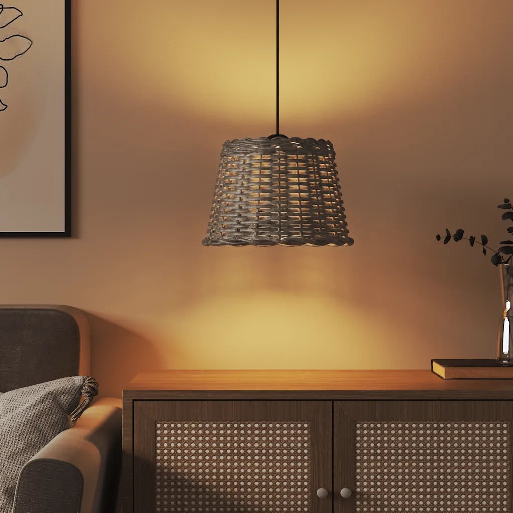 Paralume da Soffitto Marrone ?30x20 cm in Vimini CFW4514989