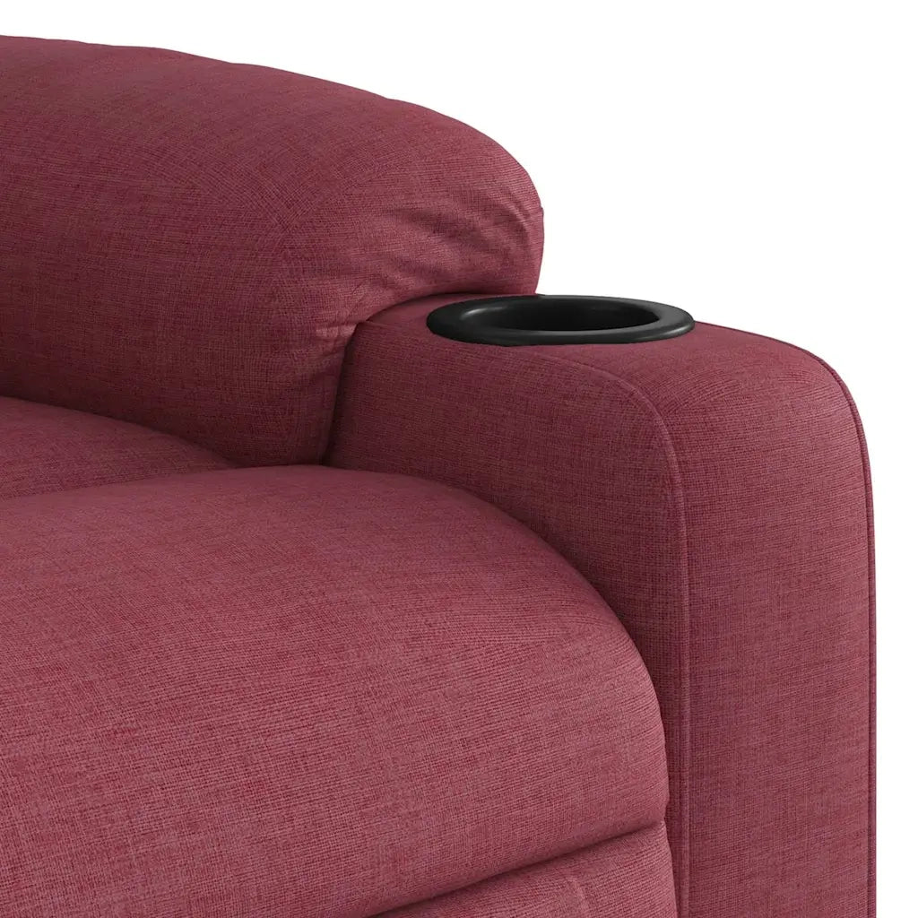 Poltrona | Sedia Relax Reclinabile in Tessuto Rosso Vino