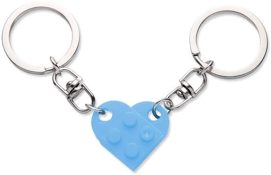 Set di Cerniere per Chiavi - 2x Cerniere per Chiavi - Acciaio Inossidabile - Forma Cuore - Regalo di San Valentino - 5x1,5 cm - Cerniera per Chiavi
