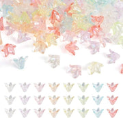 160 pezzi di spaziatori a forma di fiore di lillà in acrilico per gioielli e accessori DIY