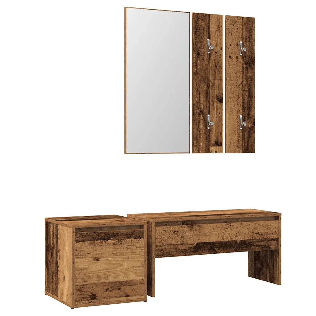 Set di Mobili da Corridoio Legno Antico in Legno Multistrato 3329171