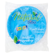MAURY'S BIOPLASTIC PIATTI DESSERT DIAMETRO 17 CM 20 PEZZI IN COLORAZIONE AZZURRA