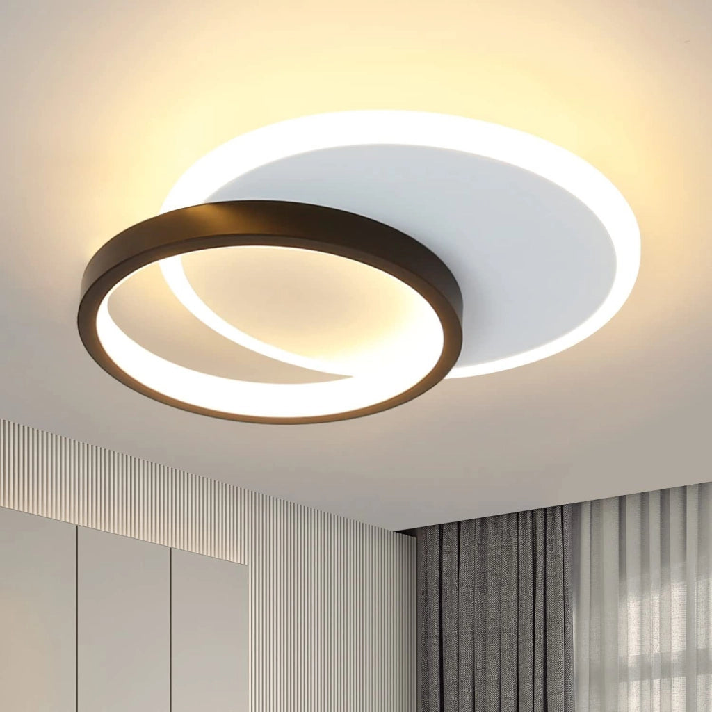 ZMH Lampada da soffitto LED design moderno bianco nero acrilico per soggiorno