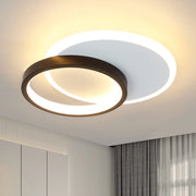 ZMH Lampada da soffitto LED design moderno bianco nero acrilico per soggiorno