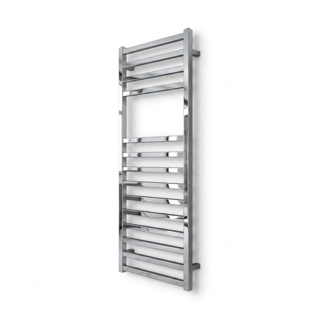 Termoarredo scaldasalviette square cromo lucido per bagno profilo quadro *** finitura- cromo lucido, misure h1200xl60...
