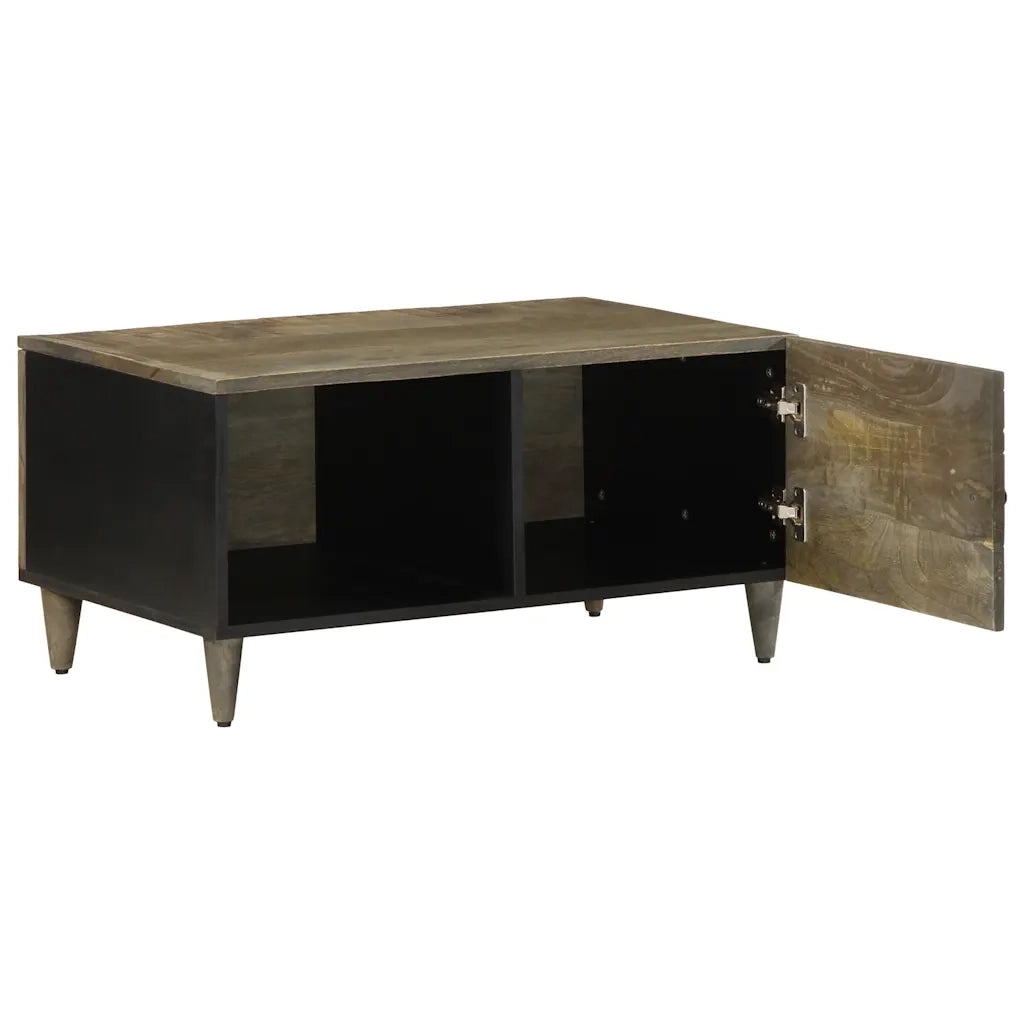 Tavolino da Salotto Grigio Chiaro 80x50x40 cm Legno di Mango 4017796
