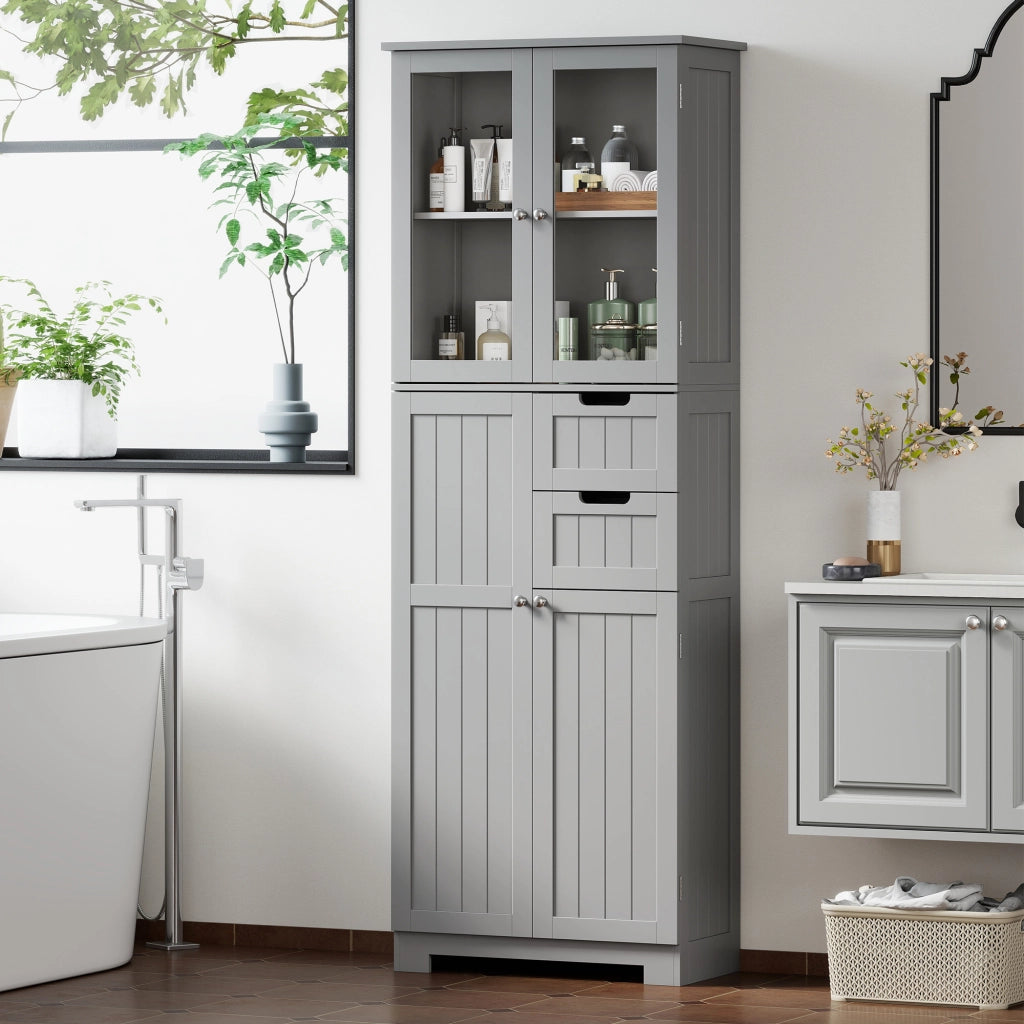 Mobile bagno alto contenitore, 60x30x170 cm, grigio