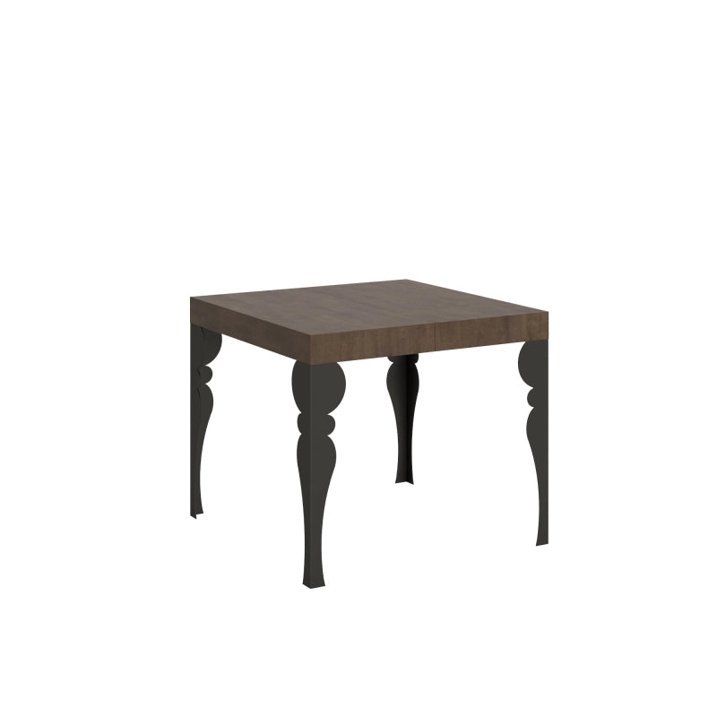 Tavolo allungabile 90x90/246 cm Paxon telaio Antracite - Noce
