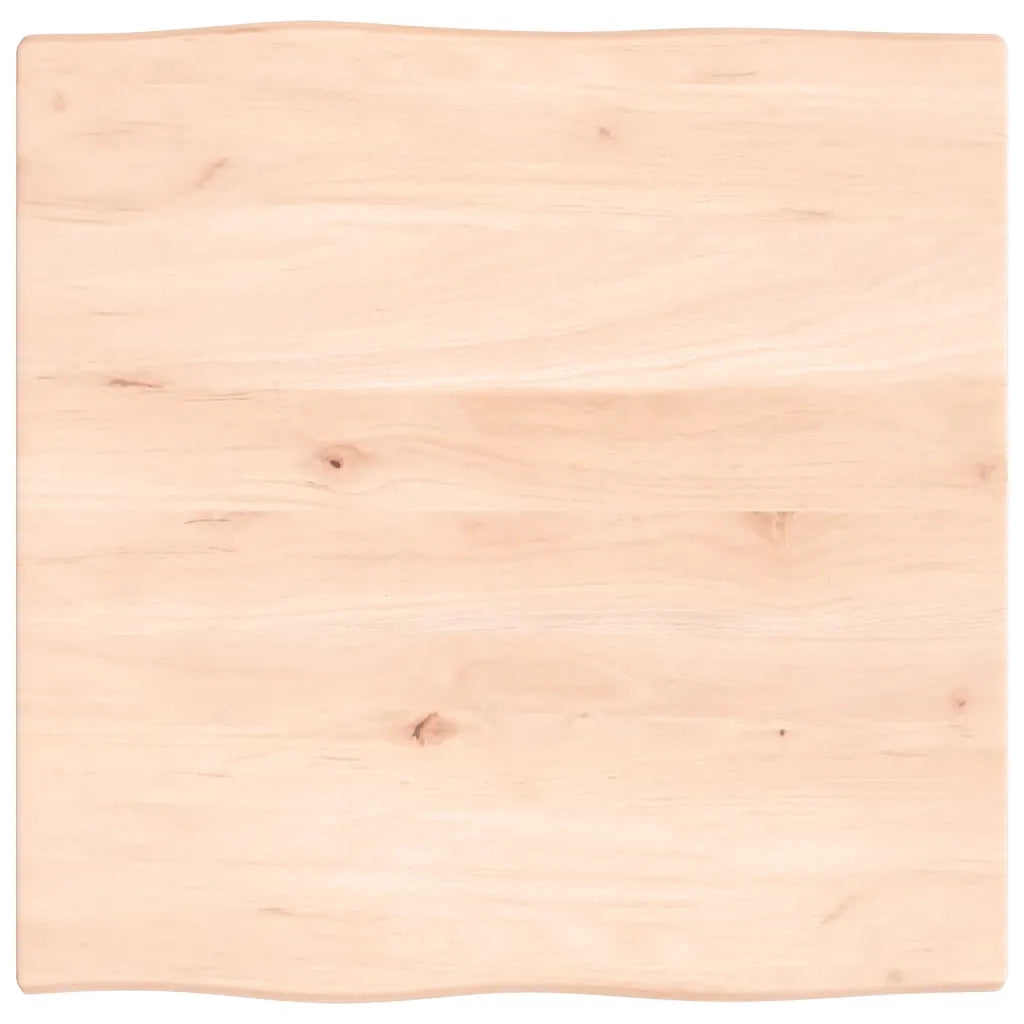 Piano per Tavolo | Superficie Tavolo | Piano Scrivania 60x60x2 cm in Rovere Non Trattato Bordi Vivi