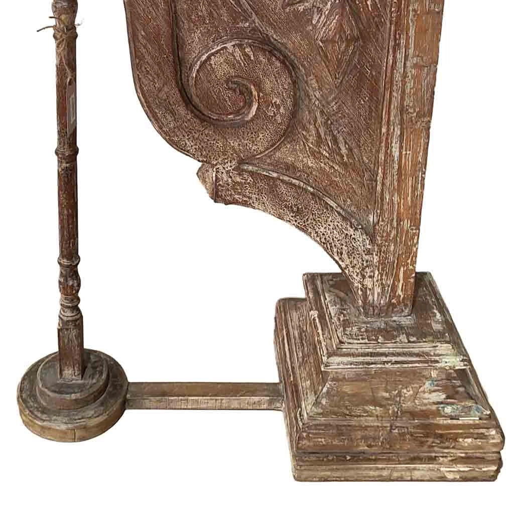 Mobile da ingresso artigianale in legno marrone 91x51x95h cm