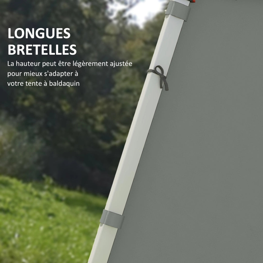 Pannelli laterali per gazebo ¨C zephmum ¨C 2 pezzi grigio scuro