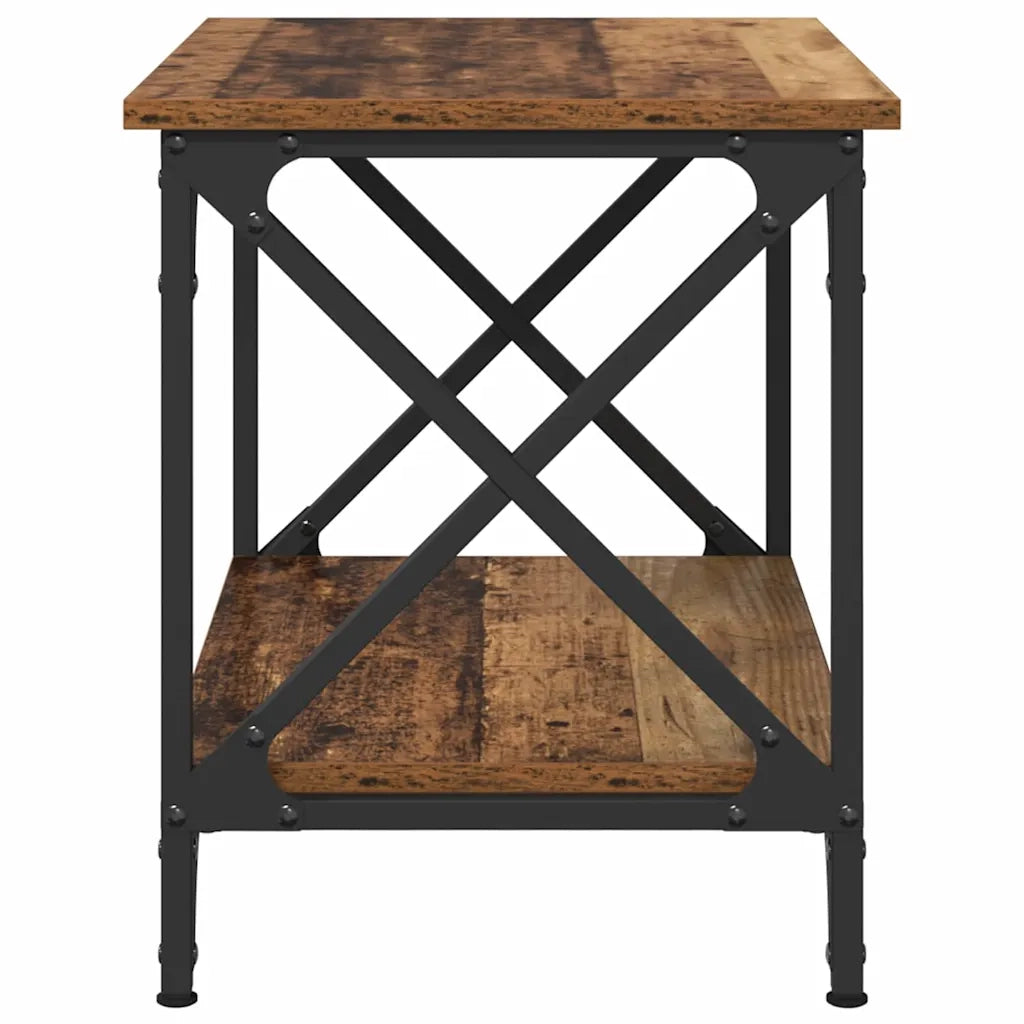 vidaXL Tavolo laterale Legno antico 55 x 38 x 45 cm Legno multistrato
