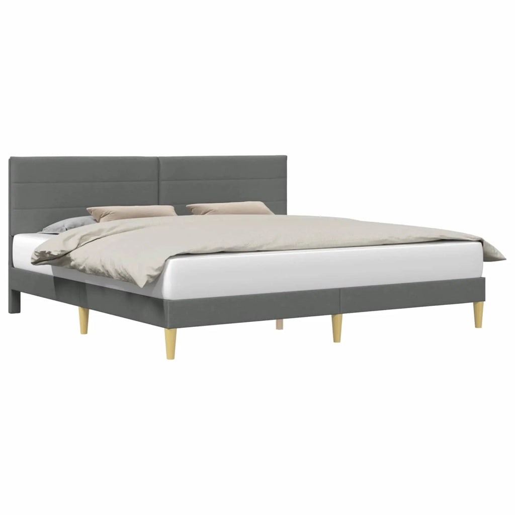 Struttura del letto Grigio Scuro 200 x 200 cm Tessuto 42027607