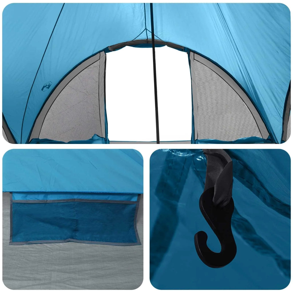 Tenda Tipi con tetto Blu 6 persone Poliestere e Acciaio 42028624