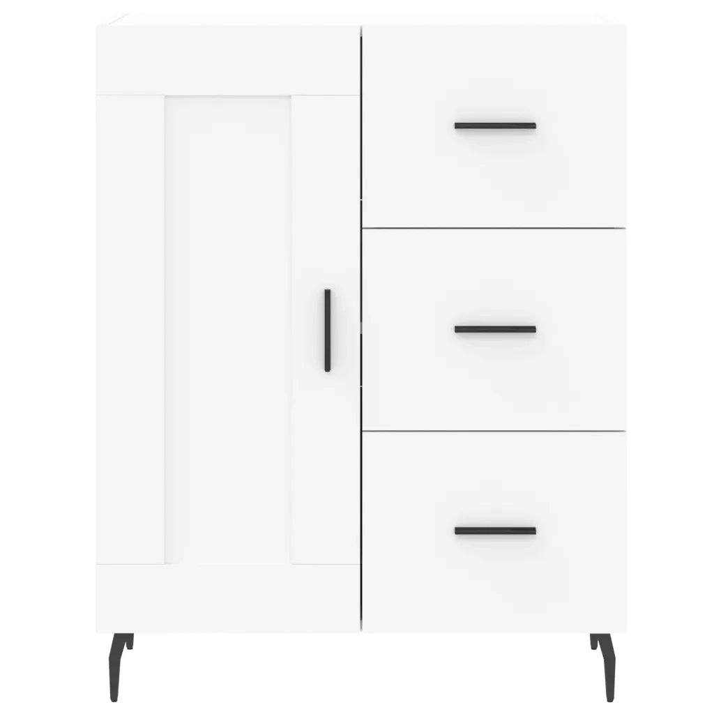 Credenza-Buffet-Armadio da cucina Bianca 69,5x34x180 cm in Legno Multistrato 221970