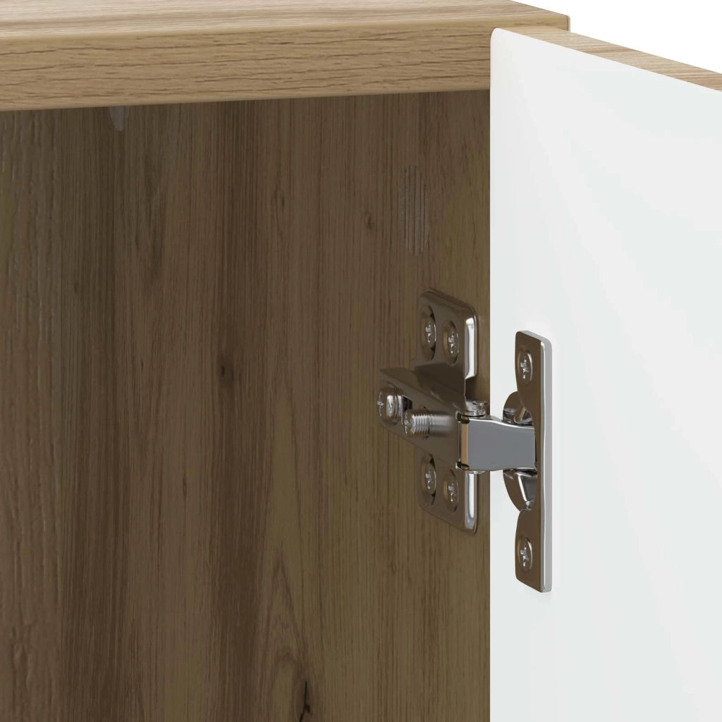 Set di 2 Comodini | Armadio da Notte | Mobiletto da notte Rovere Artigianale 43 x 34,5 x 50 cm
