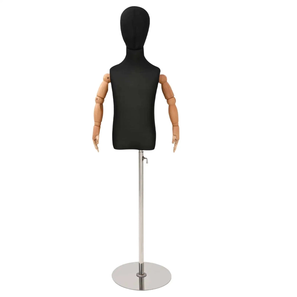 Manichino Regolabile 120-150 cm con Base Unisex PP Nero 42041708