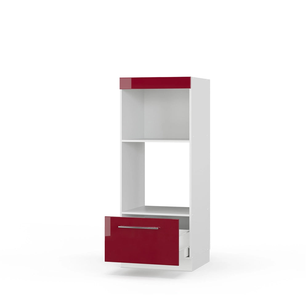 Vicco Set mobili bagno Rosso bordeaux lucido 60 cm aperto