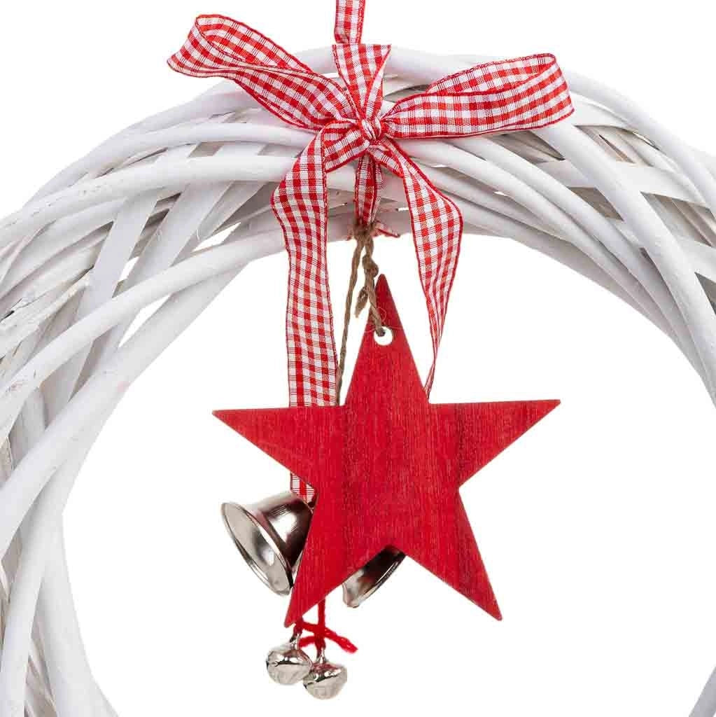 Decorazione ghirlanda in vimini da appendere D30x6h cm