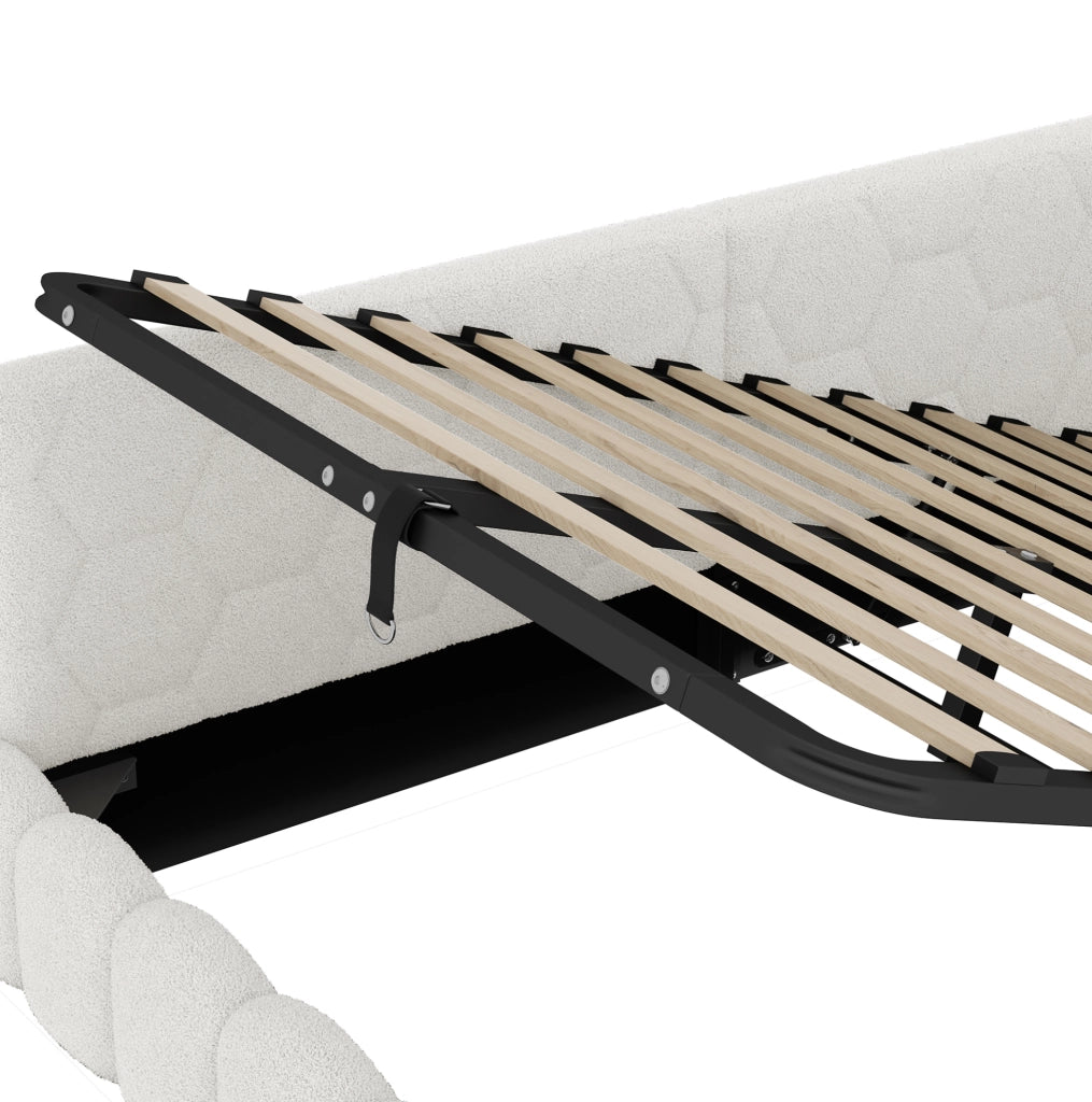 Letto daybed 90x200 cm con contenitore idraulico, USB e luce LED