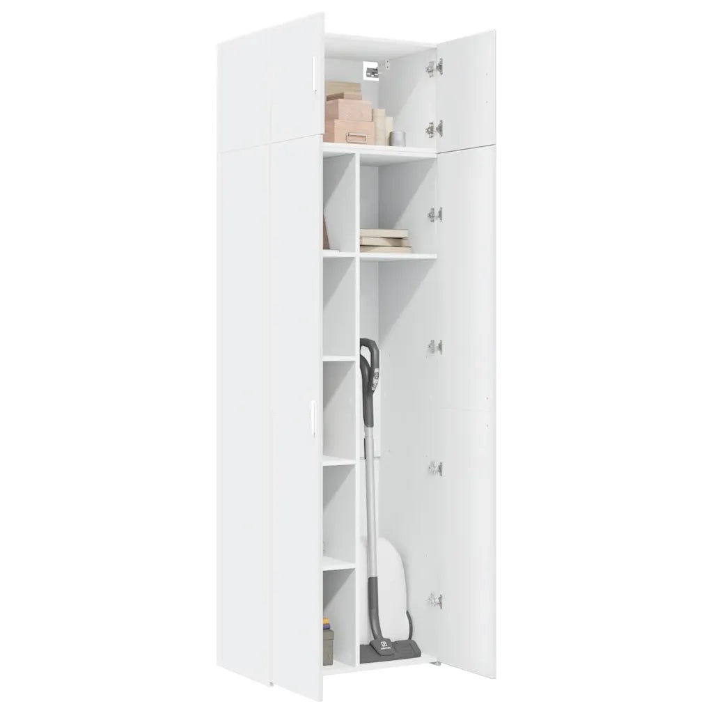 Mobile Portaoggetti Bianco 70x42,5x225 cm in Truciolato