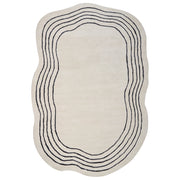 Tappeto Beige Viscosa e Lana Forma Irregolare 200 x 300 cm Stile Moderno Glam