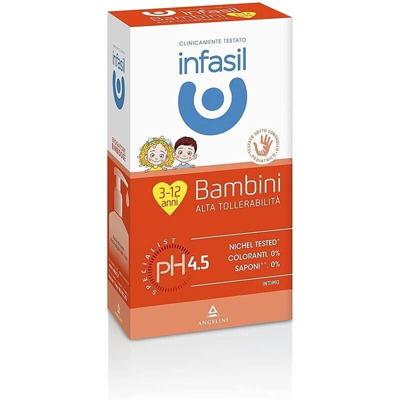 SET 12 INFASIL DETERGENTE INTIMO IN CONFEZIONE DA 200 ML PER BAMBINI 3 A 12 ANNI