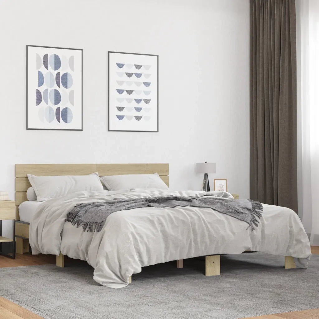 Giroletto Rovere Sonoma 150x200 cm in Legno Multistrato Metallo 3280143