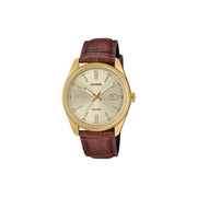 Orologio casio mtp 1302pgl 9avef standard gold e brown