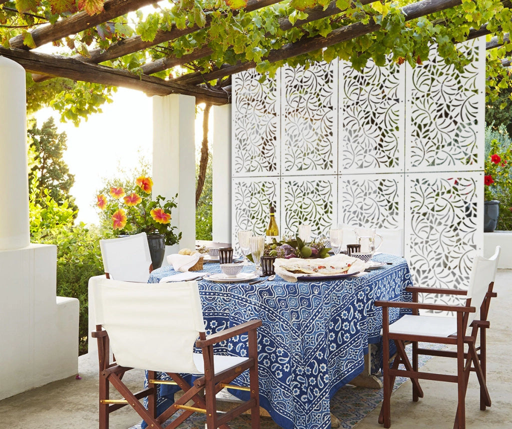 MANGROVIE - Pannello in PVC traforato - Parasole Colore: bianco, Misura: 73x148 cm