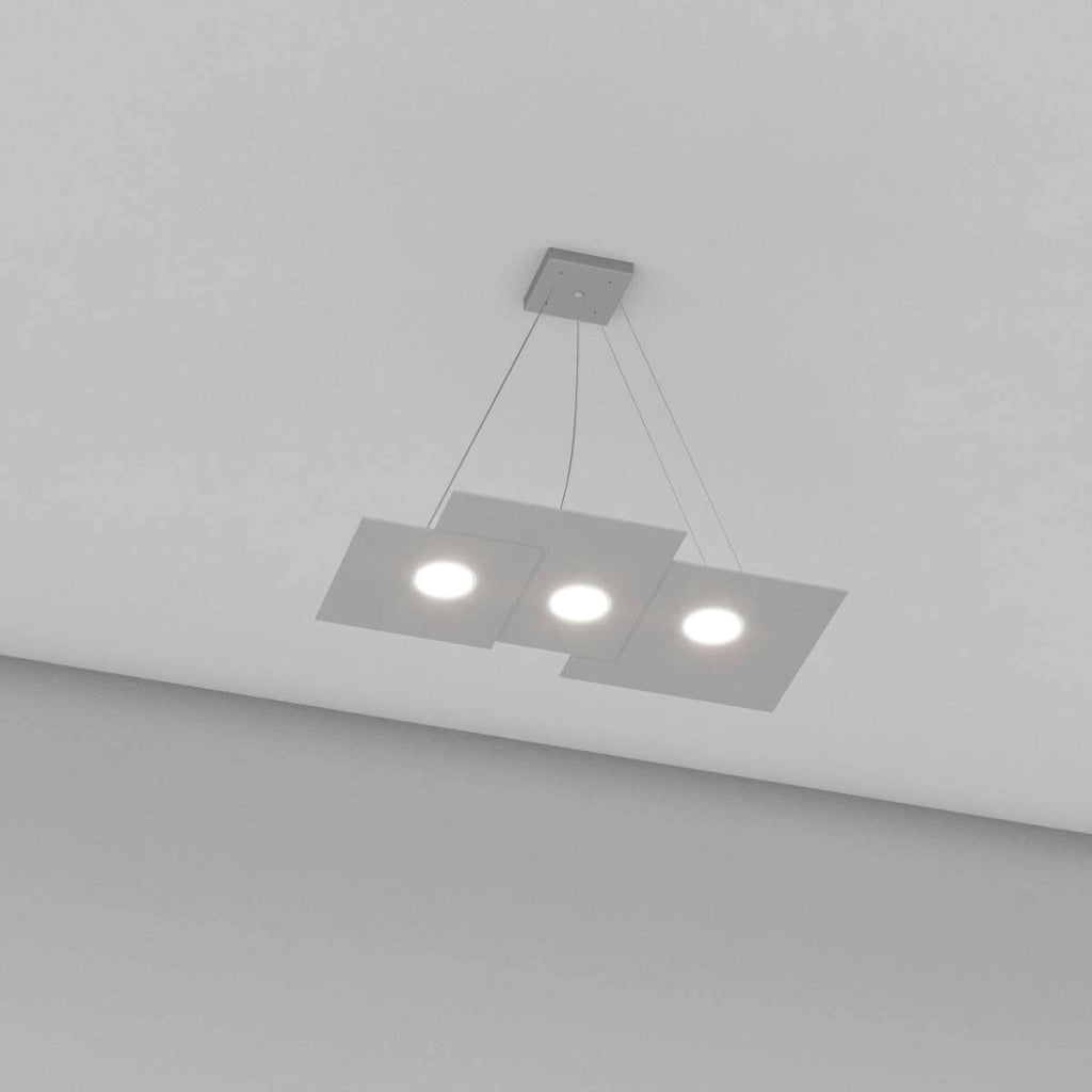 PLATE SOSPENSIONE 3 LUCI ATTACCO GX53 GRIGIO