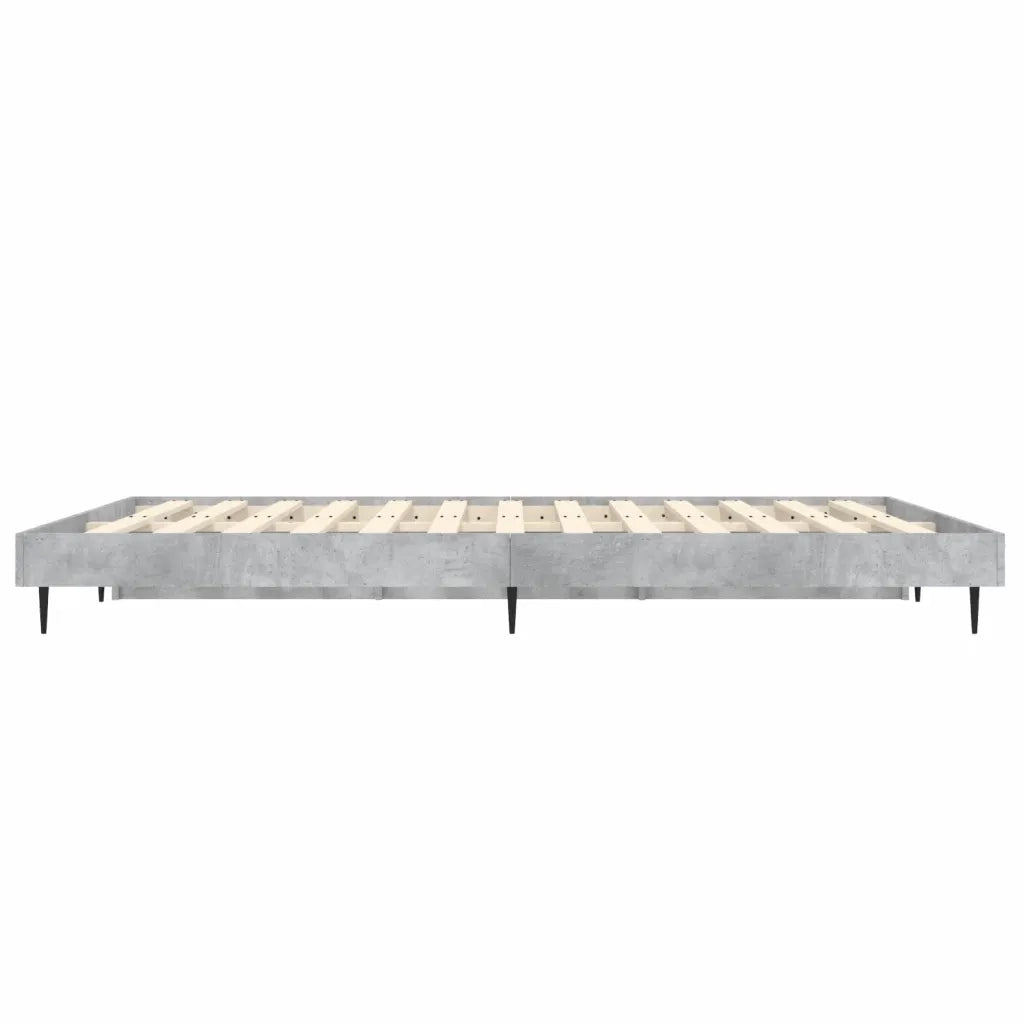 Giroletto-Struttura Letto Grigio Cemento 140x190 cm in Legno Multistrato 710288