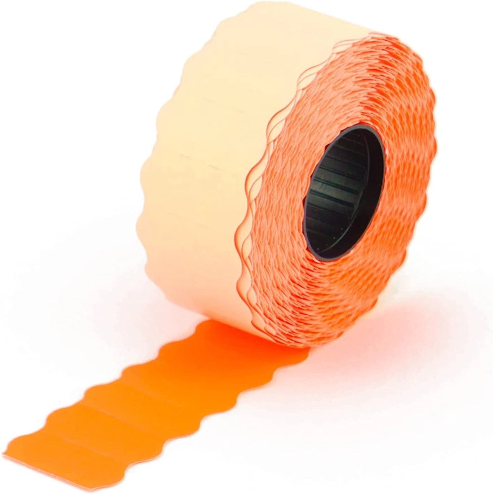 Trade Shop - Set 10 Rotoli Arancione Etichette Prezzatrice Segnaprezzo 26x12mm Negozio Ufficio -
