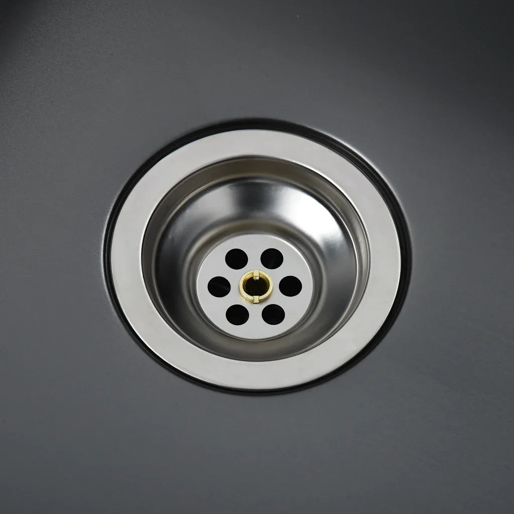 Lavello da Cucina Lavorato a Mano Nero Acciaio Inox cod mxl 49411