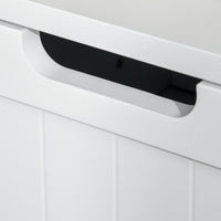 Mobiletto da Bagno 2 Ante 2 Cassetti 60x30x108,8 cm in MDF Bianco