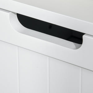 Mobiletto da Bagno 2 Ante 2 Cassetti 60x30x108,8 cm in MDF Bianco