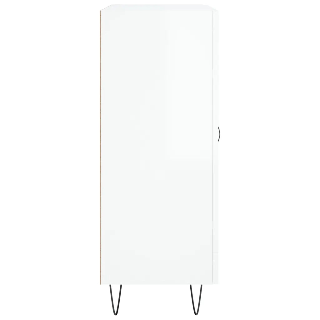 Credenza 69,5x34x90 cm in Legno Multistrato Bianco Lucido 830254