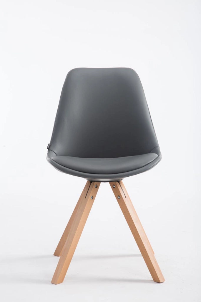 Sedia pranzo Laval in similpelle gambe quadrate natura,grigio