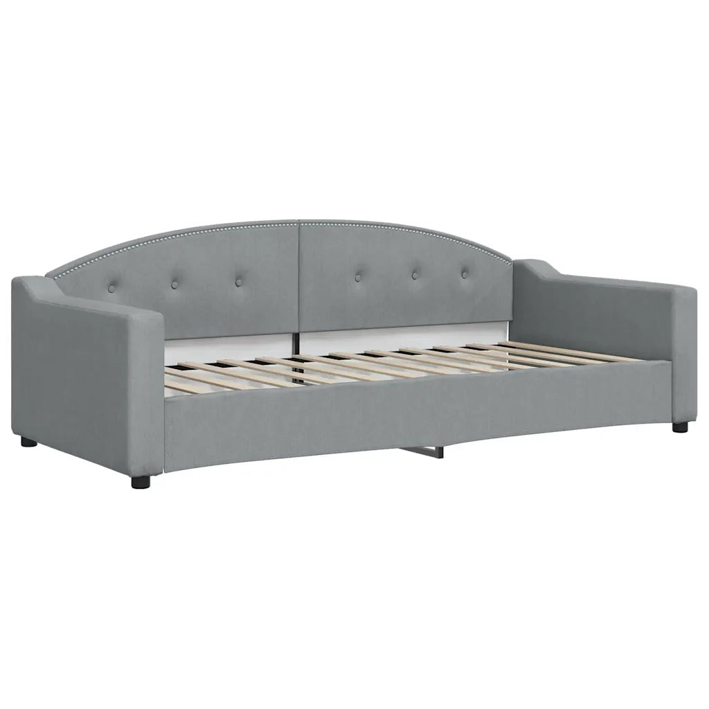 Divano letto | Sof¨¤ letto | Letto singolo Estraibile Cassetti Grigio Chiaro 90x200cm Tessuto