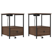 Set di 2 Comodini | Armadio da Notte | Mobiletto da notte Rovere Marrone 42 x 41 x 56 cm