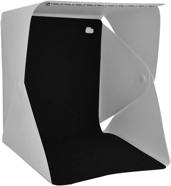Kit di studio fotografico portatile e pieghevole mini con tenda - Box di illuminazione con 4 sfondi