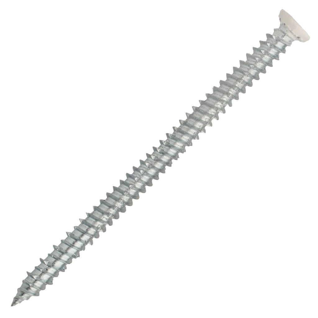 Esclusiva – Vite per betone con testa laccata bianca – Ø mm.7,5 – Long. mm.152 – Cond.100