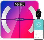 Pezzo di attrezzatura per la misurazione del peso corporeo digitale con calcolo della massa grassa e della massa muscolare - Bluetooth e applicazione