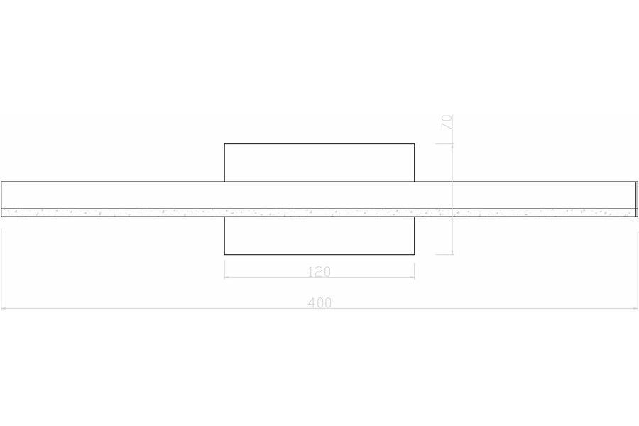 Applique moderna Linea LED 5W oro 40 cm 4000K IP44 Reality