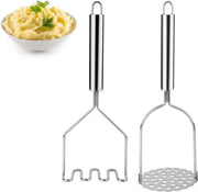 Stamper a Mano per Patate in Acciaio Inossidabile - Stampa Verdure - Stampa Cibo - Stampa a Mano - Manico Antiscivolo Ergonomico - Resistente al Calore