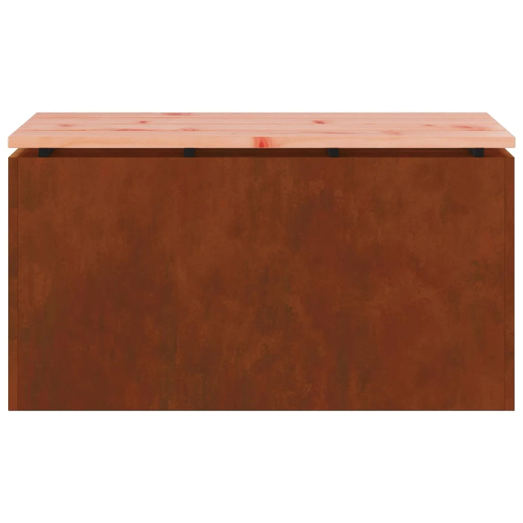 Panchina da giardino Ruggine 80 x 40 x 43 cm acciaio corten