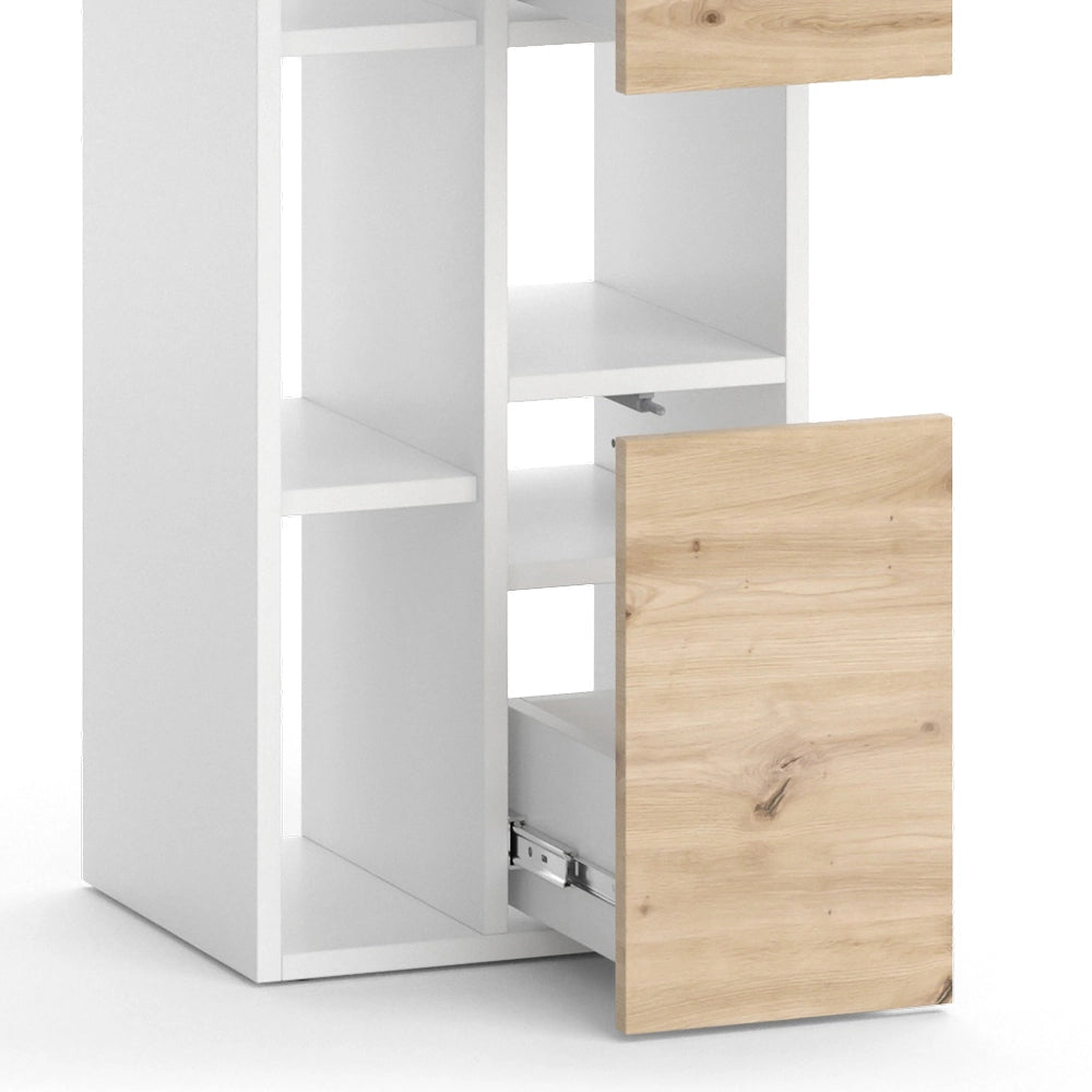Vicco Mobiletto da bagno Bianco 36 x 117 cm con 2 cassetti